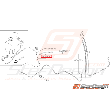 Clapet Lave Glace Arrière Origine Subaru GT 1997 - 1998