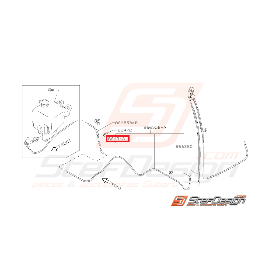 Clapet Lave Glace Arrière Origine Subaru GT 1997 - 1998