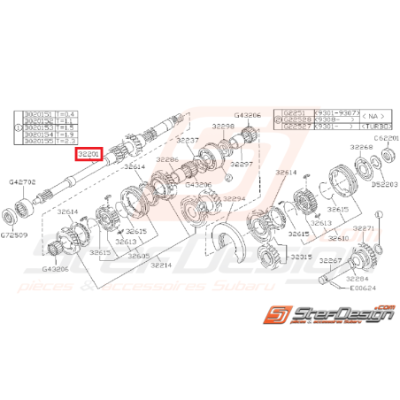 Arbre primaire origine subaru GT 93-98