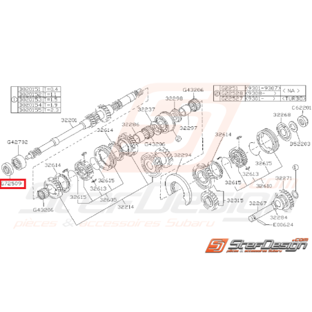 Joint spy boite arbre primaire GT 96-00 et WRX 01-10