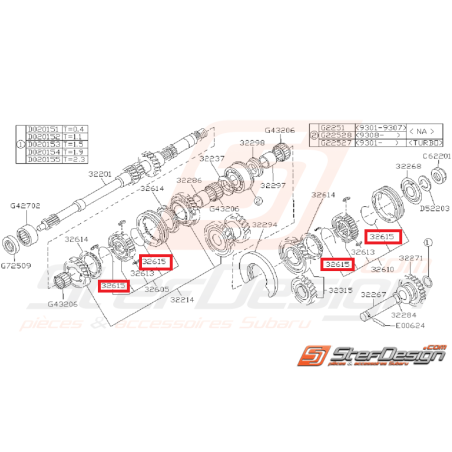 Ressort Arbre Primaire Origine Subaru GT 1993 - 1998