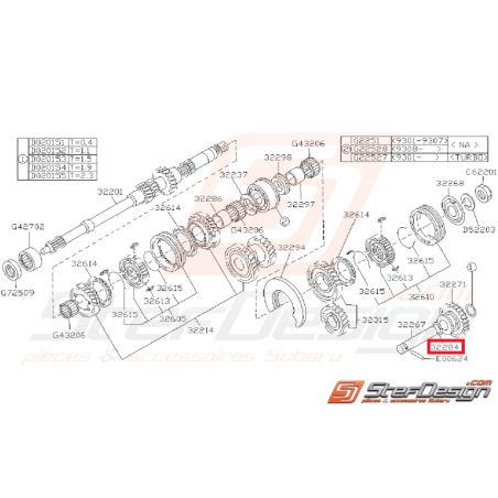 Rondelle Engrenage Intermédiaire Origine Subaru GT 1993 - 2000