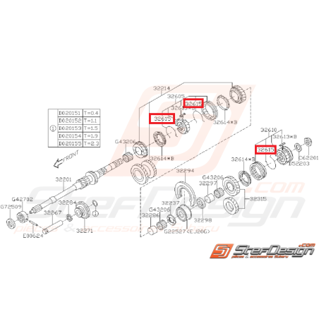 Ressort Arbre Primaire Origine Subaru GT 1993 - 1998