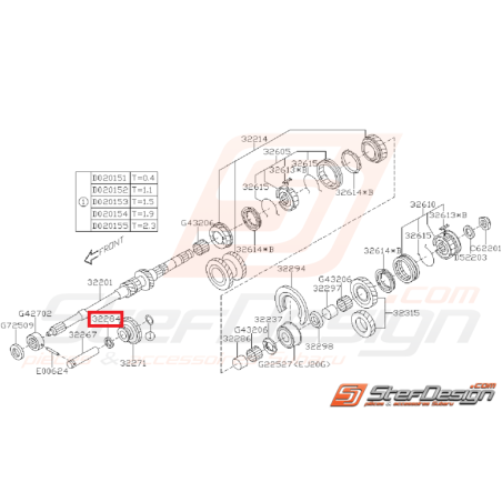 Rondelle Engrenage Intermédiaire Origine Subaru GT 1993 - 2000