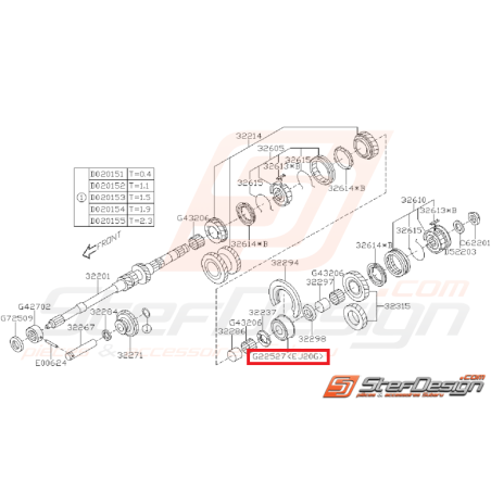 Roulement à Billes Arbre Primaire Subaru GT 1993 - 1997