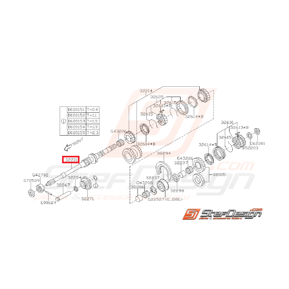 Arbre primaire origine subaru GT 93-98 Arbre primaire origine subaru GT 93-98