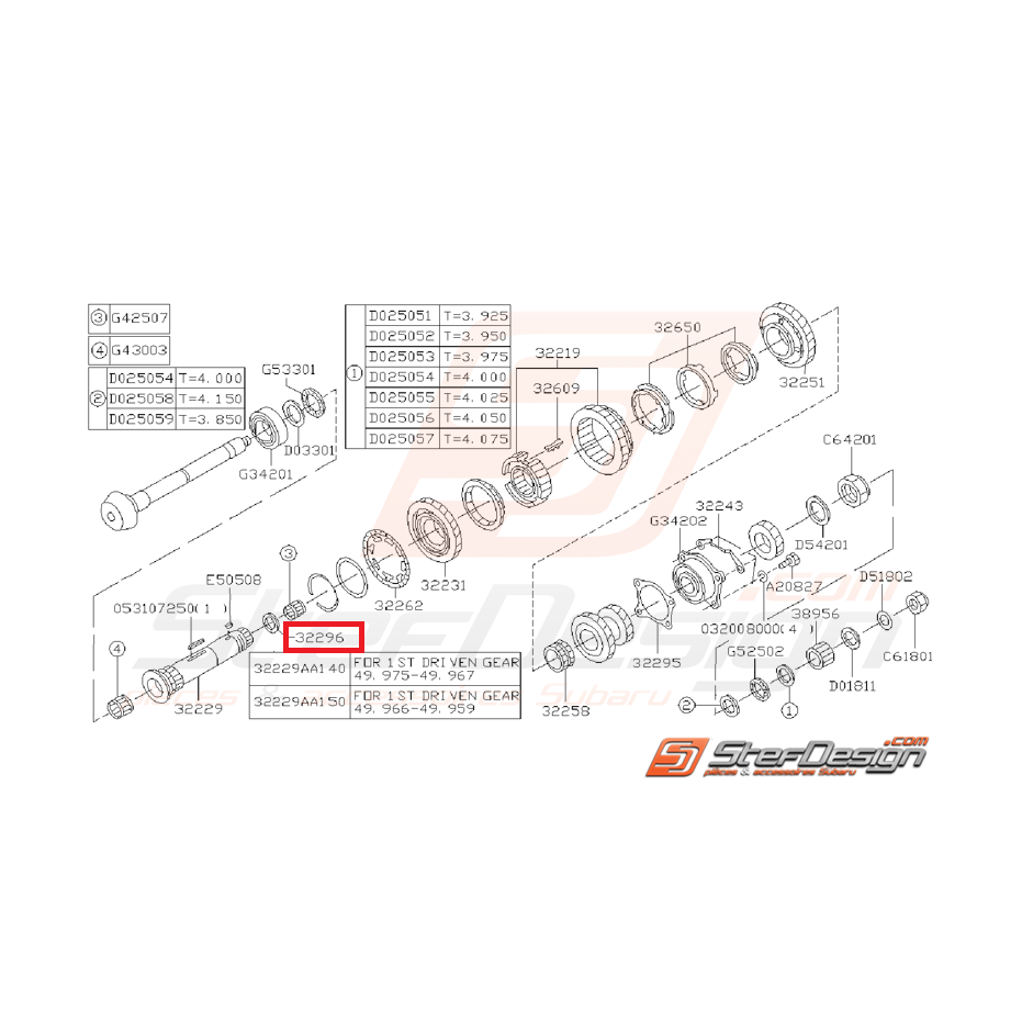 Collier Pignon d'Entrainement Arbre Secondaire Origine Subaru GT 1993 - 1995 Collier Pignon d'Entrainement Arbre Secondaire Origine Subaru GT 1993 - 1995