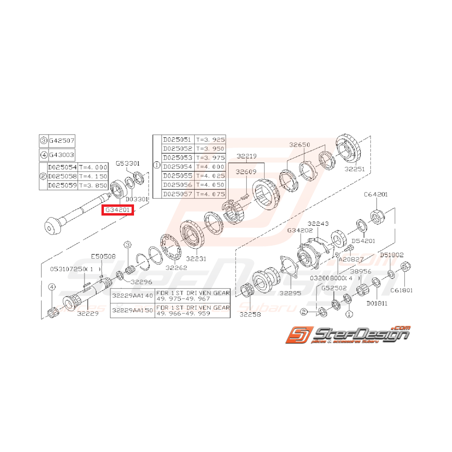 Ecrou de boite en 50mm Subaru GT 97-00