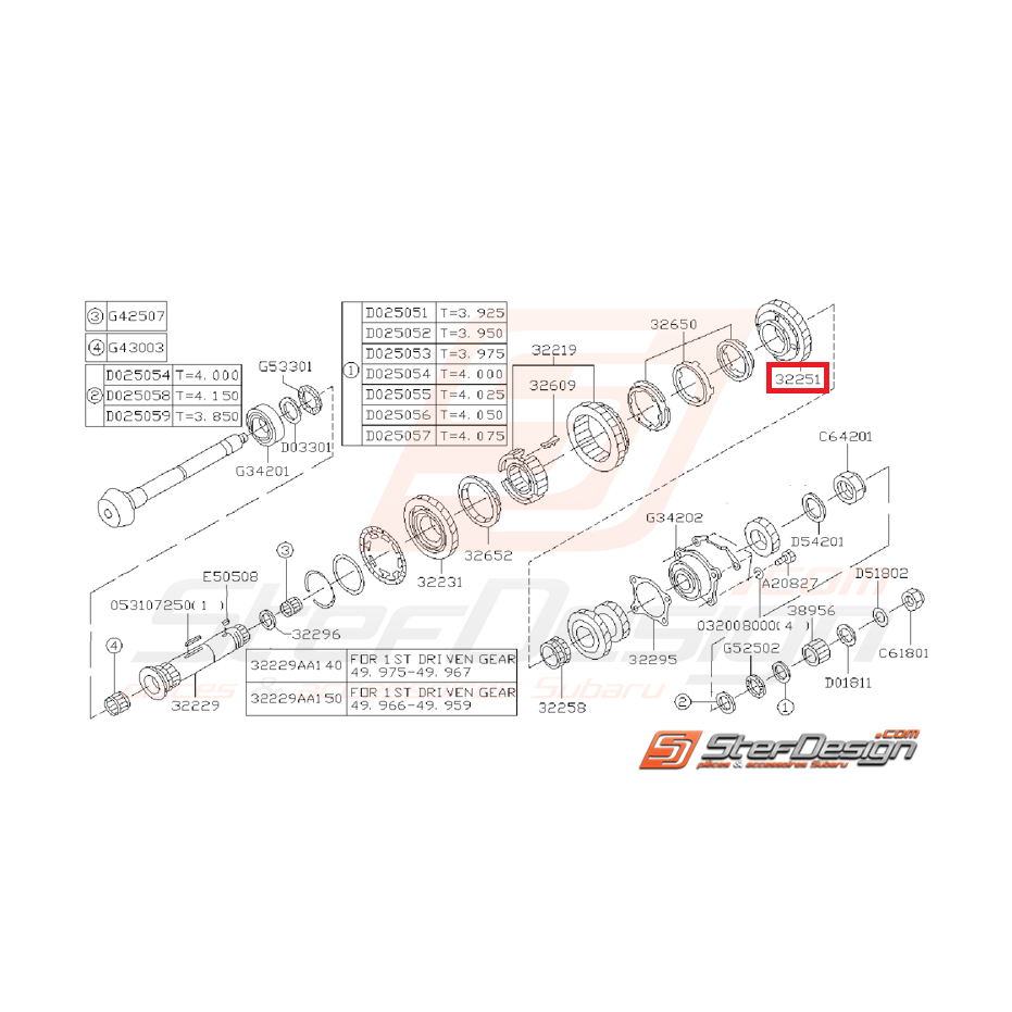 Pignon de 2ème impreza WRX 2001-2002 Pignon de 2ème impreza WRX 2001-2002