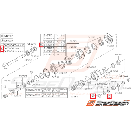 Rondelle pour Roulement de Butée Origine Subaru GT 1993 - 1995