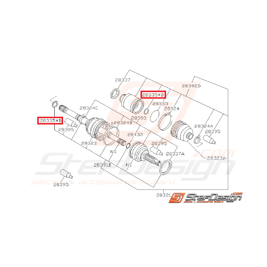 Circlip de cardan avant origine SUBARU WRX 2001-2003
