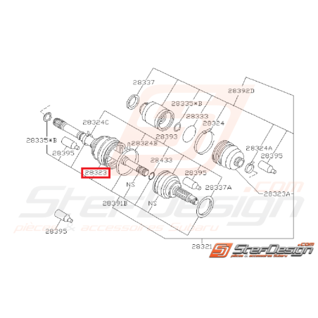 Soufflet de cardan ORIGINE SUBARU avant côté roue GT 98-00 et WRX 06-07