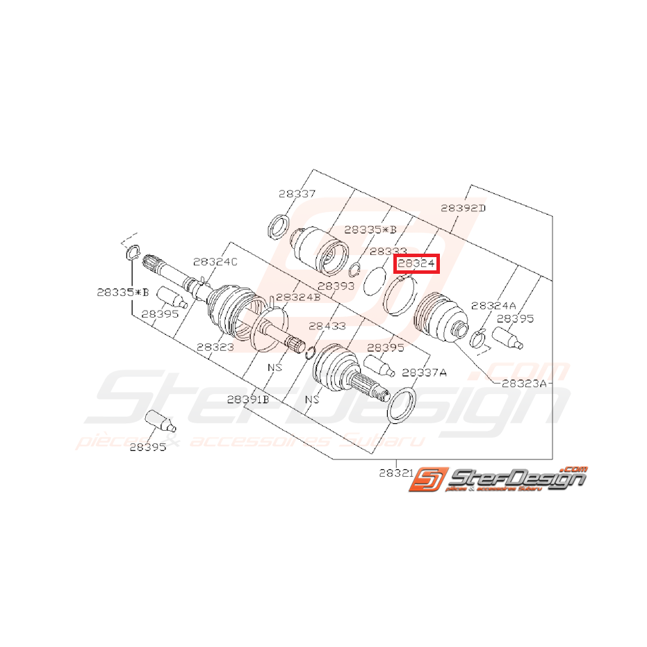 Collier Essieu Avant Subaru GT 1993 - 1996