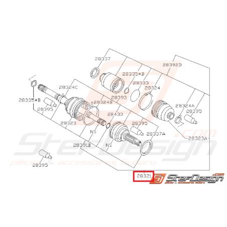 Cardan avant subaru GT 93-99