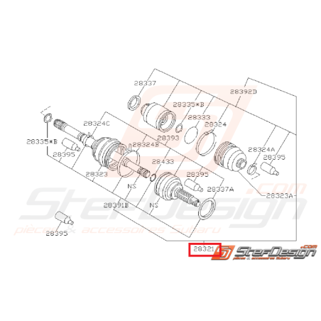 Cardan avant avec ABS GT 98-00