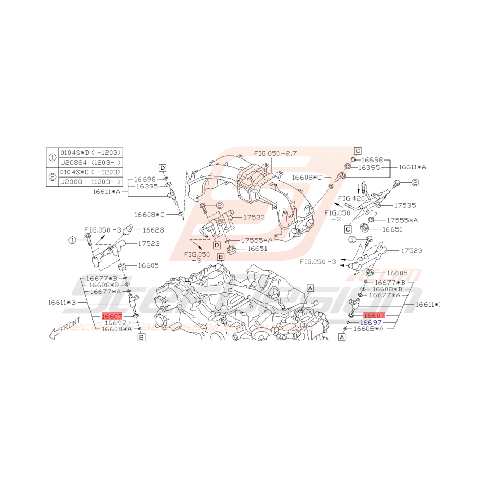 Isolant Injecteur Subaru BRZ Toyota GT86 2012 - 2016