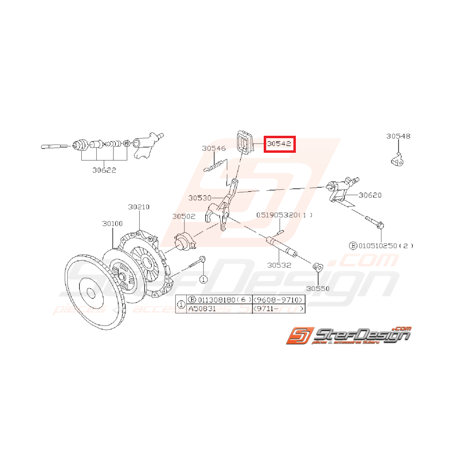 Cache poussière de fourchette d'embrayage GT 93-00 WRX 01-05