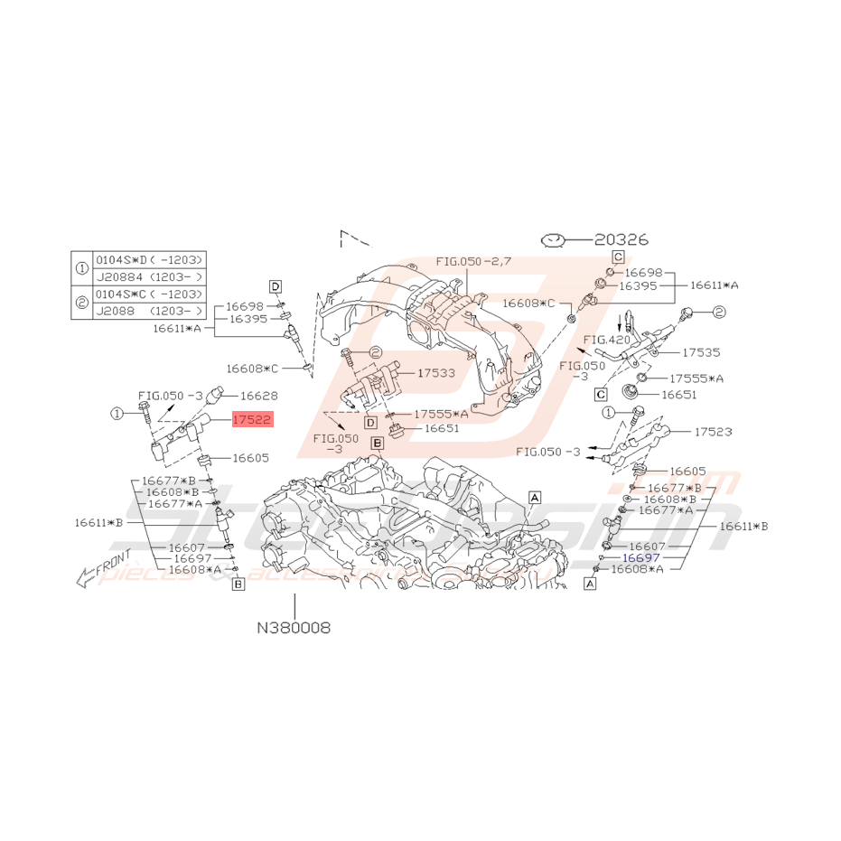 Tuyau Carburant Côté Droit Origine Subaru BRZ Toyota GT86 12 - 16