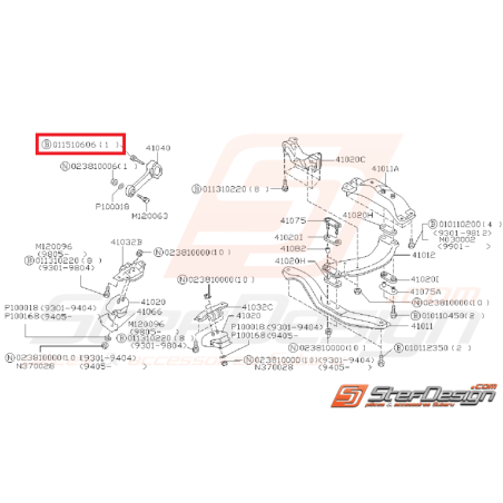 Vis de fixation d'os de boite SUBARU GT 99-00