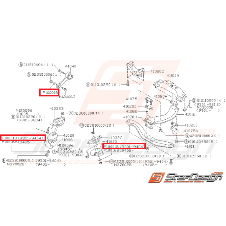 Rondelle de support moteur GT WRX STI 93-15