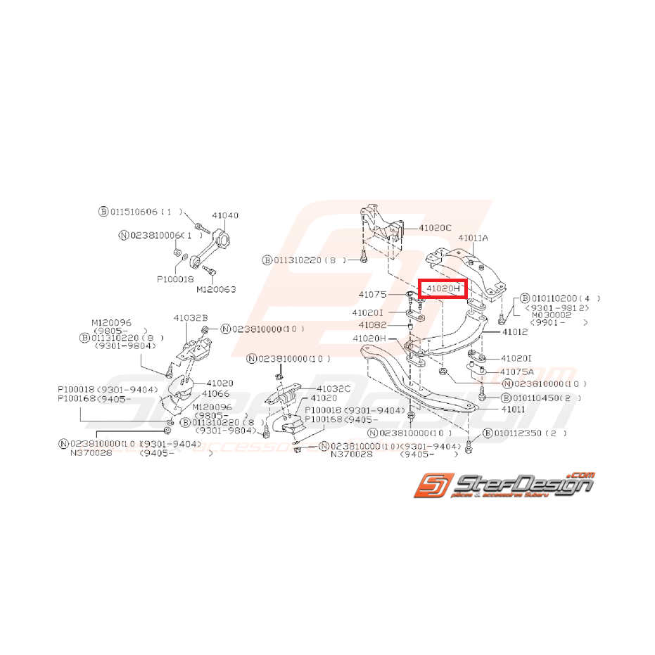 Plaque caoutchouc inférieur support de boite WRX/STI 01-14 Plaque caoutchouc inférieur support de boite WRX/STI 01-14