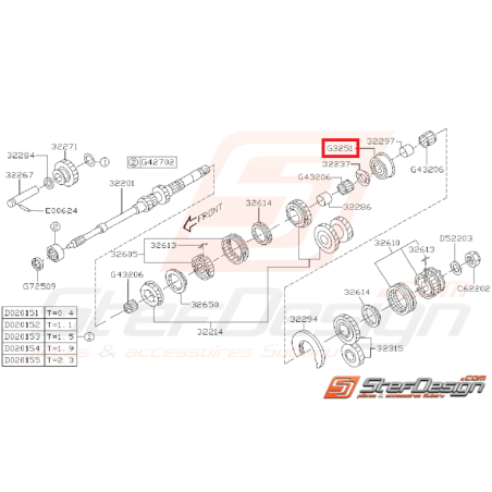 Roulement de Boite Arbre Primaire Origine Subaru GT 93 - 00 WRX 01 - 06