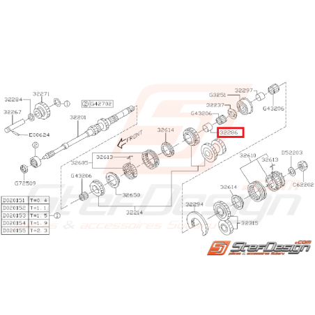 Bague Pignon de 4ème Vitesse Origine Subaru GT 1993 - 2000