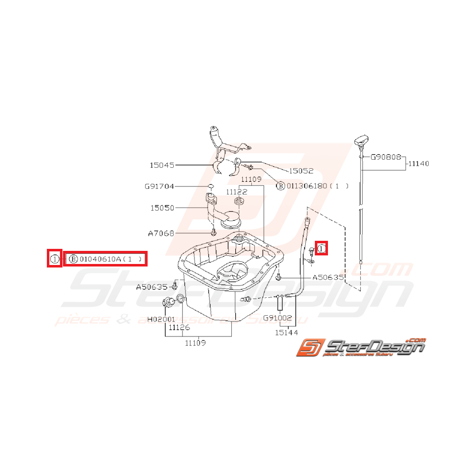 Vis de fixation de capteur map SUBARU GT 97-00