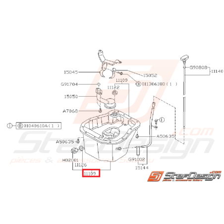 Carter d'huile origine 2.0L GT 93-00 WRX/STI 01-05 (EJ20)