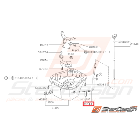 Support de jauge à huile subaru GT 93-00 WRX/STI 01-07