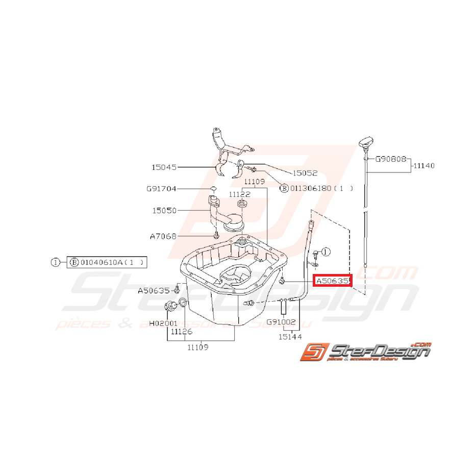 Vis + rondelle de fixation de tôle anti-déjaugeage SUBARU WRX/STI 01-07 et BRZ / TOYOTA GT 86