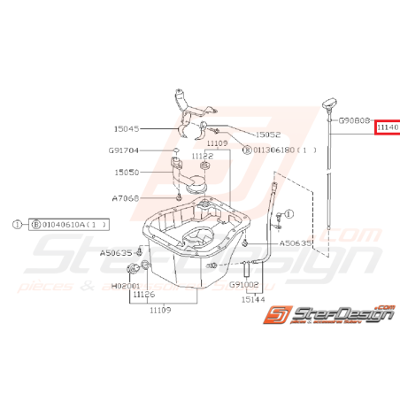 Jauge à huile moteur SUBARU 2L