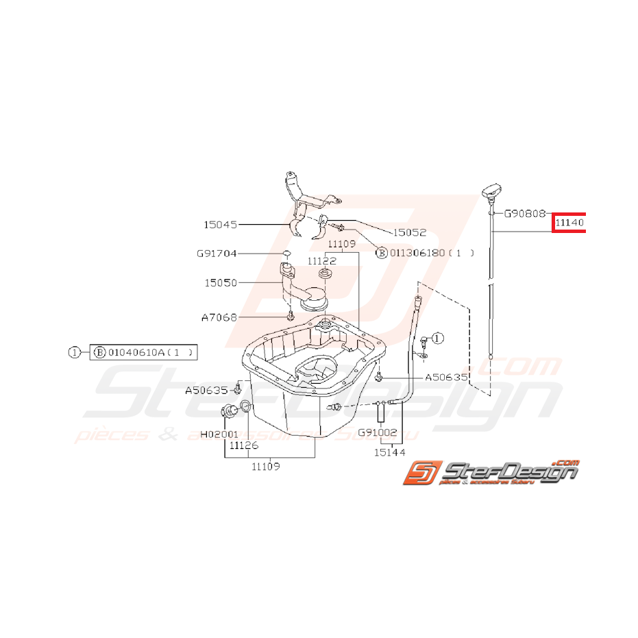 Jauge à huile moteur SUBARU 2L
