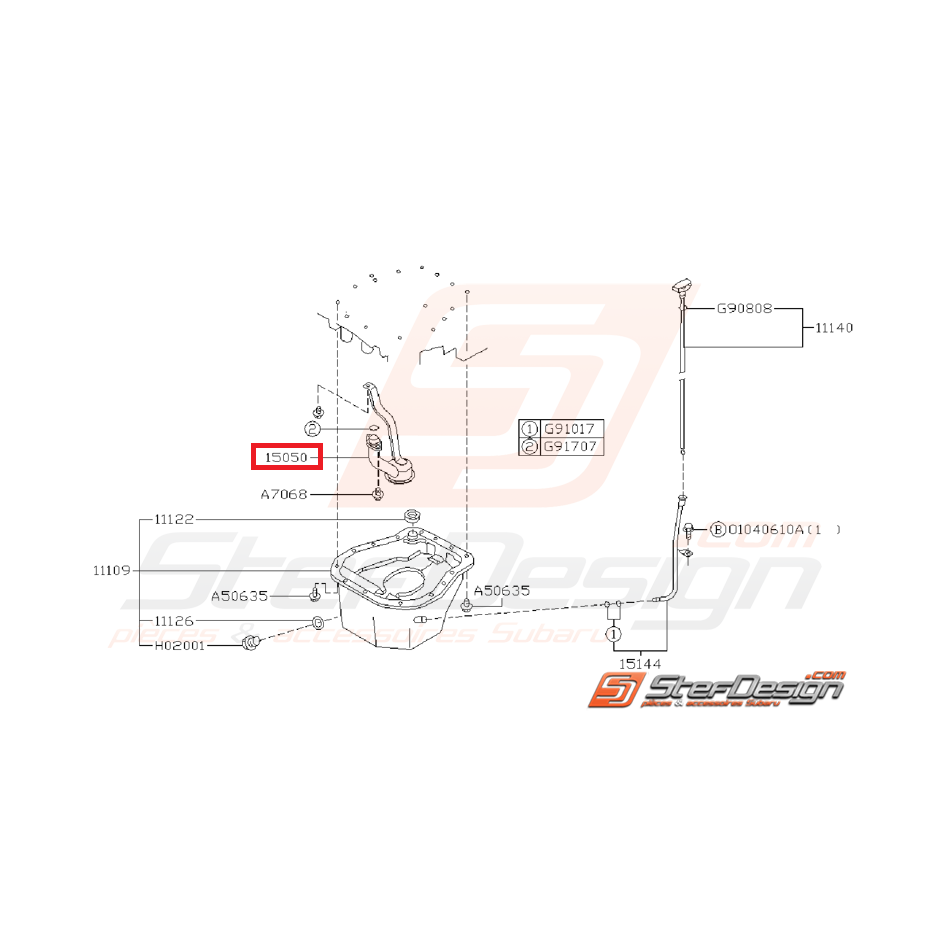 Crépine origine SUBARU 2L WRX/STI 01-05 Crépine origine SUBARU 2L WRX/STI 01-05