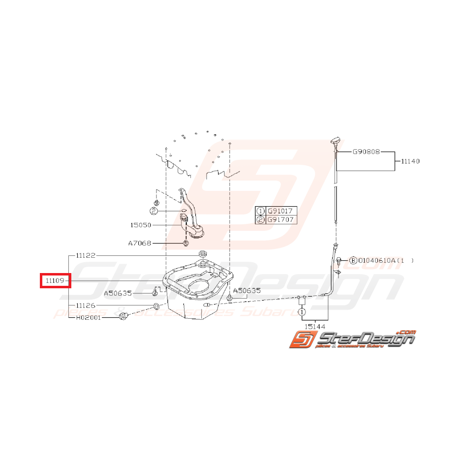 Carter d'huile origine 2.0L GT 93-00 WRX/STI 01-05 (EJ20)