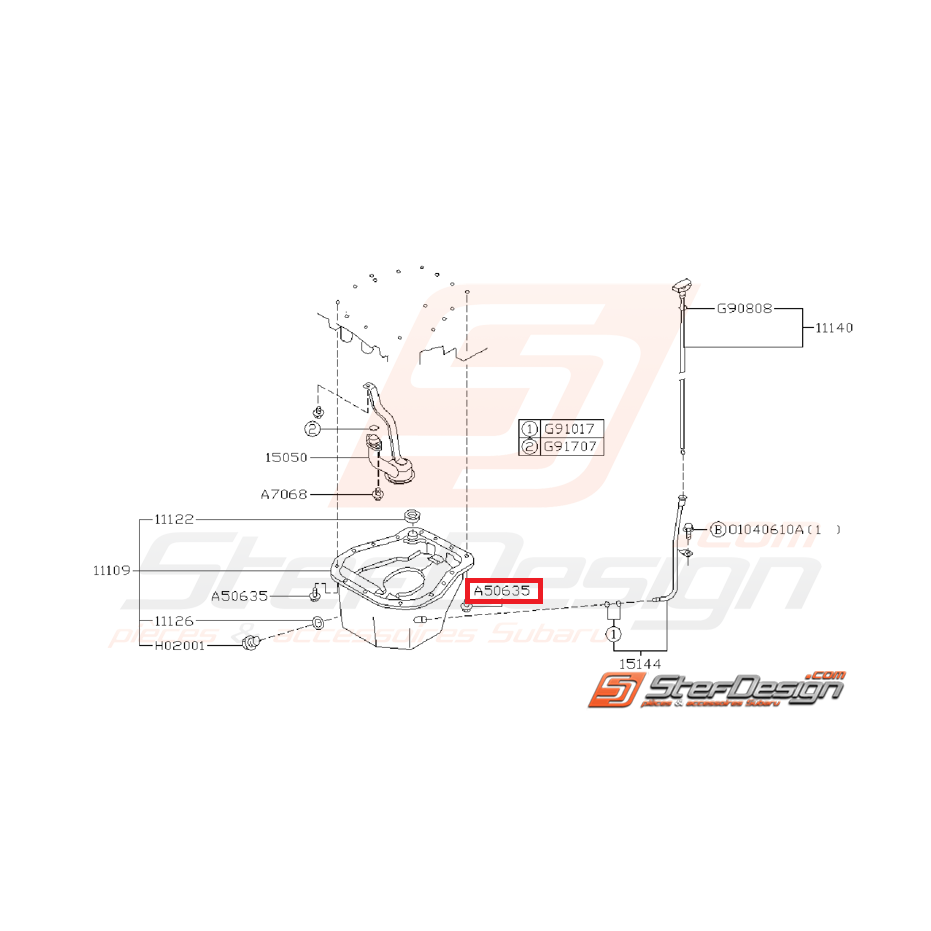 Vis + rondelle de fixation de tôle anti-déjaugeage SUBARU WRX/STI 01-07 et BRZ / TOYOTA GT 86