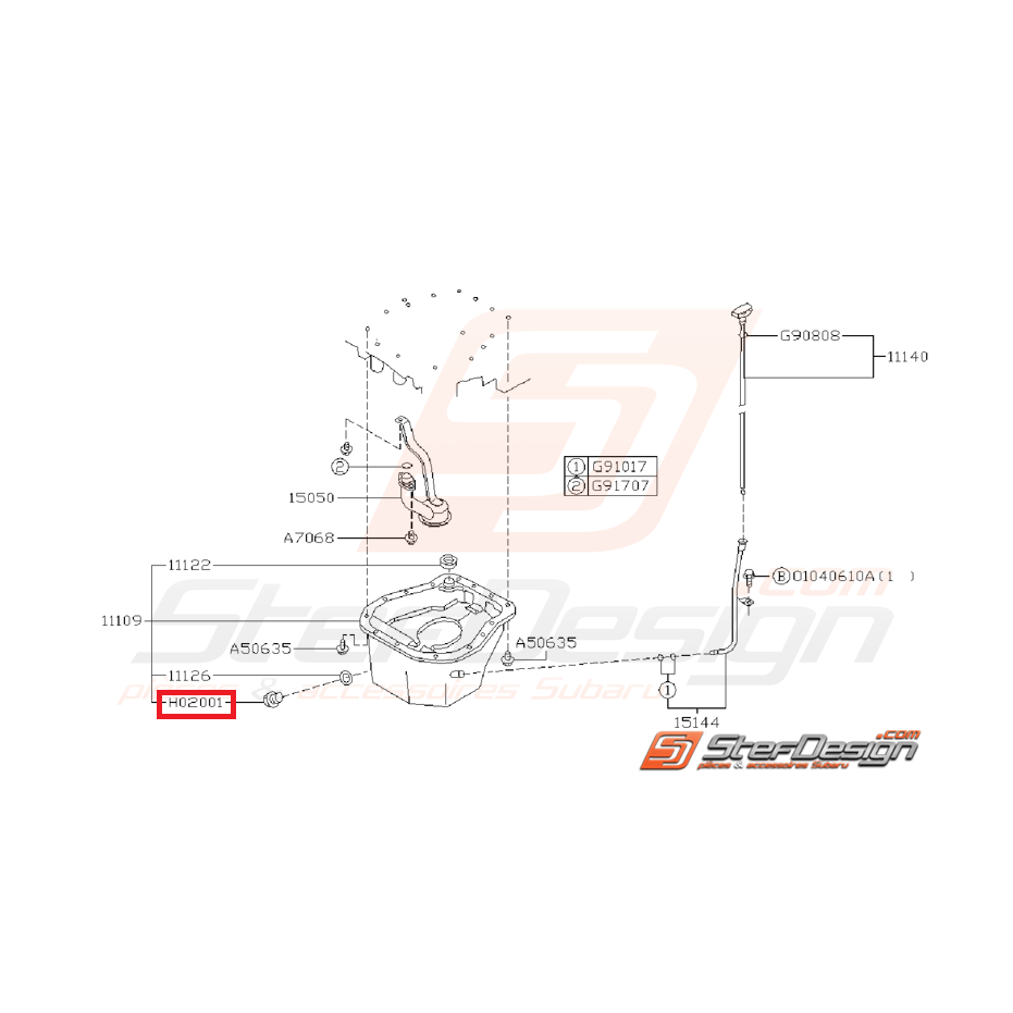 Bouchon Carter D'huile Origine Subaru GT 93 - 00 WRX / STI 01 - 14