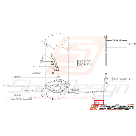 Support de jauge à huile subaru GT 93-00 WRX/STI 01-07