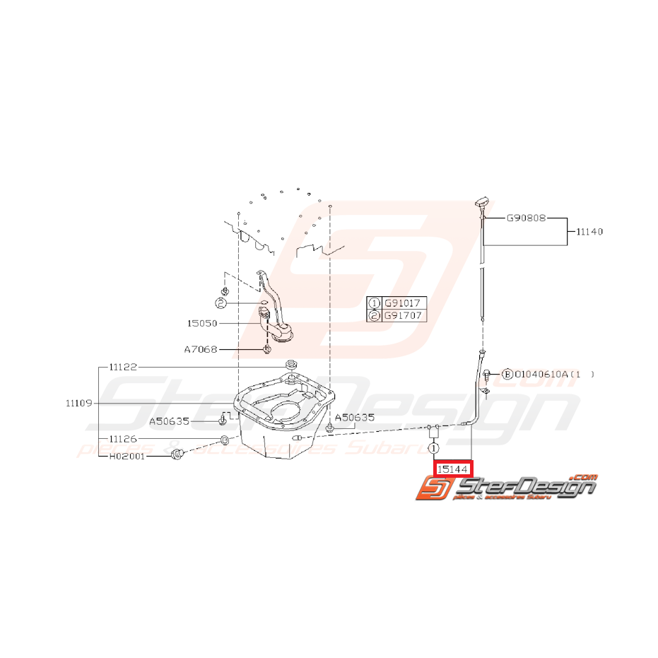 Support de jauge à huile subaru GT 93-00 WRX/STI 01-07 Support de jauge à huile subaru GT 93-00 WRX/STI 01-07