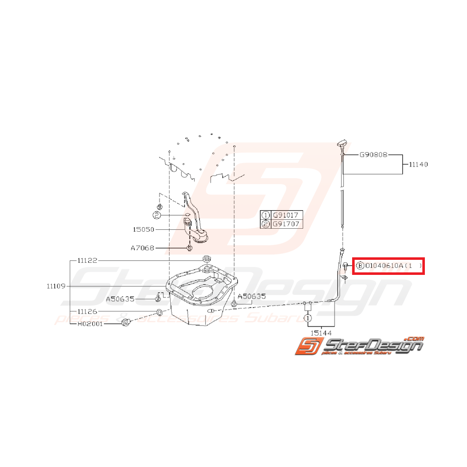 Vis de fixation de capteur map SUBARU GT 97-00
