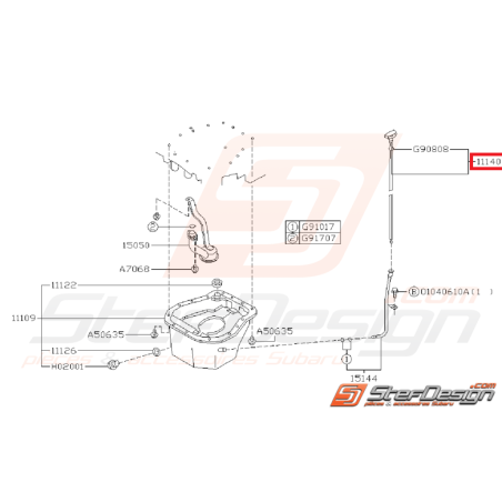 Jauge à huile moteur SUBARU 2L