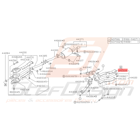 Couvercle Echappement Origine Subaru GT 1993 - 1998