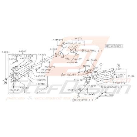 Ensemble Echappement Subaru GT 1993 - 2000