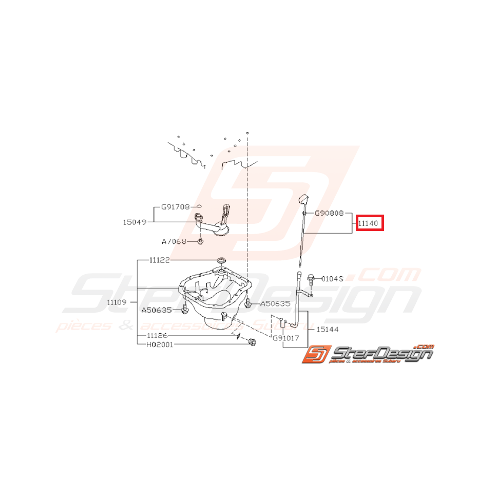 Jauge à huile moteur 2.5L WRX et STI Jauge à huile moteur 2.5L WRX et STI