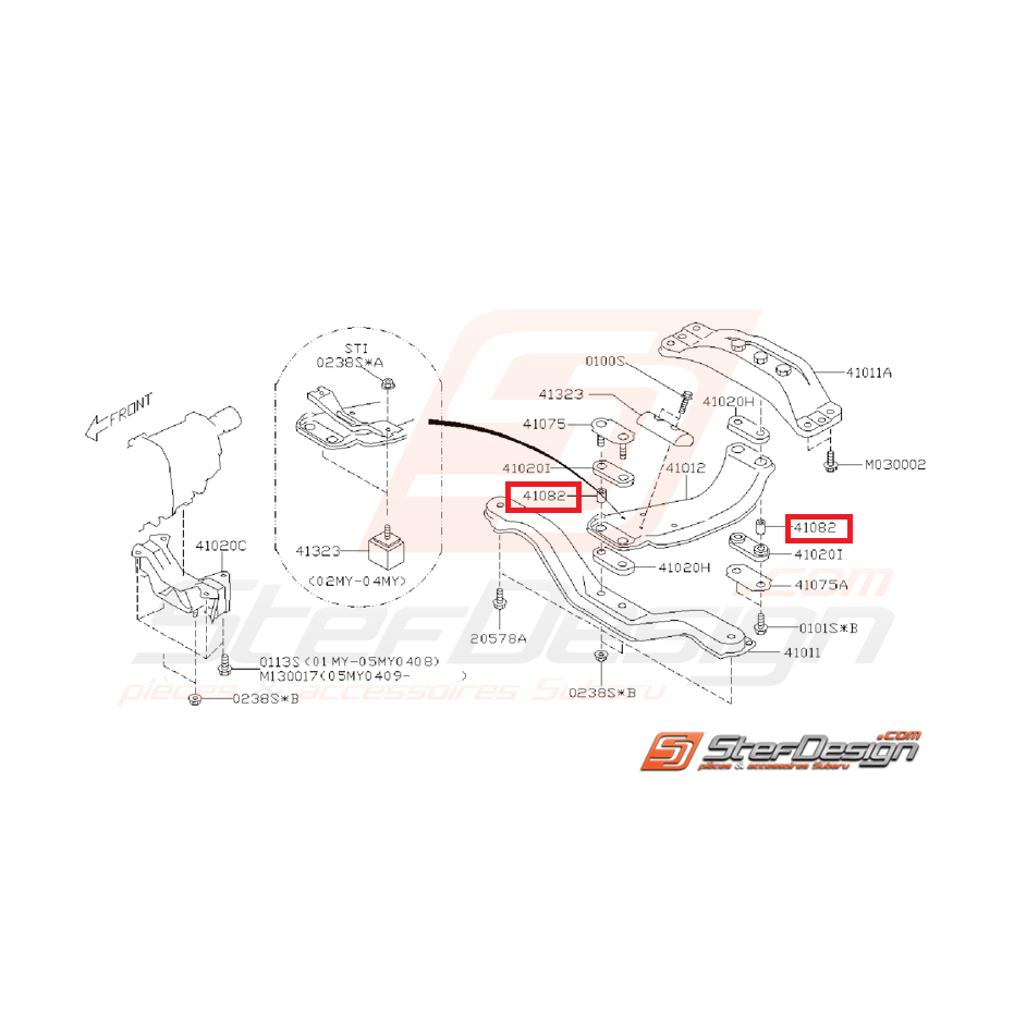 Entretoise de Poutre Transversale Origine Subaru GT 1993 - 2000 Entretoise de Poutre Transversale Origine Subaru GT 1993 - 2000