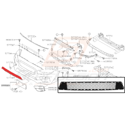 Grille de pare choc avant pour subaru STI 2015-2017