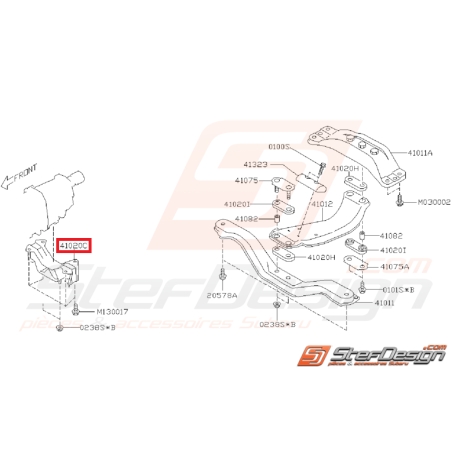 Support de Boite SUBARU STI 2001 - 2014