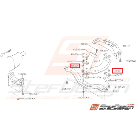 Entretoise de Poutre Transversale Origine Subaru GT 1993 - 2000