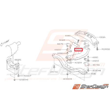 Support inférieur de boite SUBARU WRX 2003 - 2005 STI 2005-2007