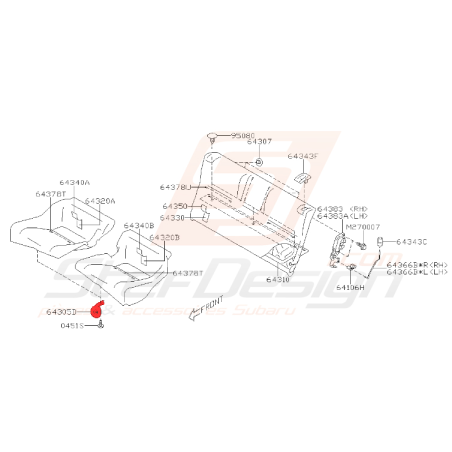Support de siège arrière pour subaru BRZ